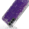 Pouzdro pro Samsung Galaxy S21, Glittery, fialové
