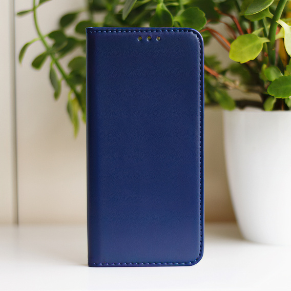 Klopové pouzdro pro Samsung Galaxy A54 5G, Smart Magnetic, námořnicky modré + 9H sklo 