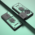 Pouzdro pro OnePlus 12 5G, KickStand Camera Lens, zelené