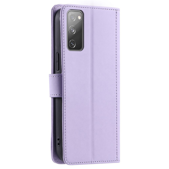 Pouzdro s klopou pro Samsung Galaxy S20 FE, Rhombus Crossbody Leather, fialové