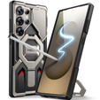 Pouzdro pro Samsung Galaxy S25 Ultra, Tongate MECH MagSafe Series, černé + Tvrzené sklo 9H