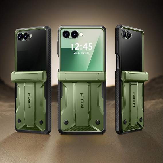 Pouzdro Tongate MECH s MagSafe pro Samsung Galaxy Z Flip7 FE / Z Flip6, zelené