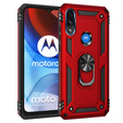 Pancéřové pouzdro pro Motorola Moto E7 Power / E7i Power, Nox Case Ring, červené