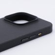 Pouzdro pro iPhone 15 Pro, Aramid Fiber Cover, černé