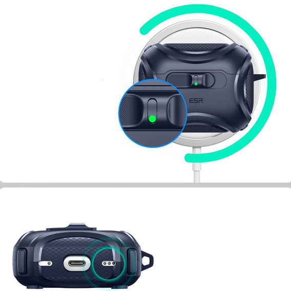 Pouzdro na sluchátka s MagSafe ESR Cyber FlickLock pro Apple AirPods Pro 3