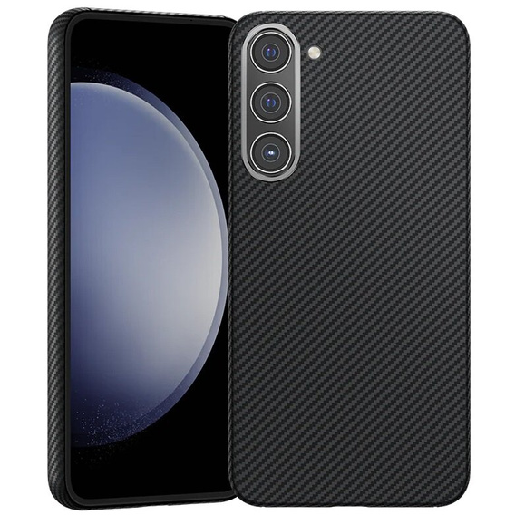 Pouzdro BENKS Kevlar pro Samsung Galaxy S23, pro MagSafe, Carbon Fiber, černé
