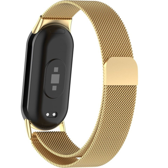 Milánský náramek s pouzdrem pro Xiaomi Smart Band 10 / 9 / 8, zlaté