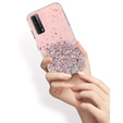 Pouzdro pro Huawei P Smart 2021/Y7A, Glittery, růžové