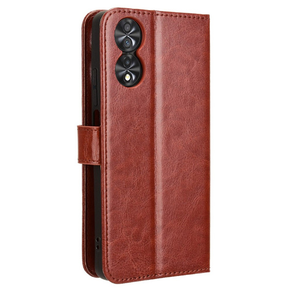 Klopové pouzdro pro TCL 40 NxtPaper, Crazy Horse Wallet, hnědé