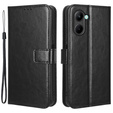 Klopové pouzdro pro Realme C33, Crazy Horse Wallet, černé
