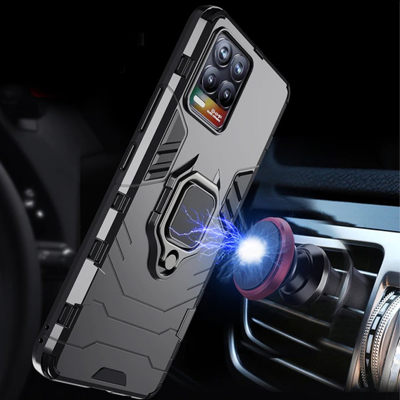 Pouzdro pro Realme 8 / 8 Pro, Kickstand Ring, černé