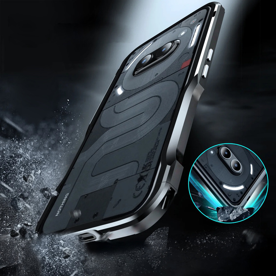 Pouzdro LUPHIE pro Nothing Phone 2a / 2a Plus, Armor Bumper, černé