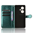 Flipové pouzdro pro Oppo Reno 11F 5G, Wallet Rhombus, zelené