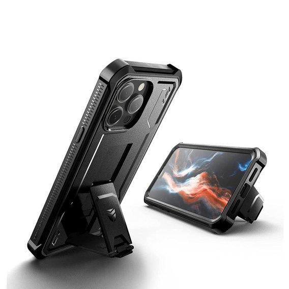 Pancéřové pouzdro pro iPhone 14 Pro Max, Dexnor Full Body, černé