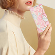 Klopové pouzdro pro Samsung Galaxy A25 5G, Wallet Marble, růžové + 9H sklo 