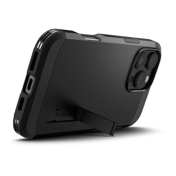 Pouzdro Spigen pro iPhone 16 Pro, Tough Armor Mag MagSafe, černé + 9H tvrzené sklo