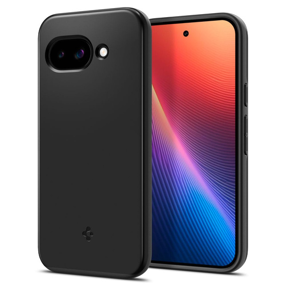 Pouzdro Spigen pro Google Pixel 9A, Thin Fit Mag, černé + 9H tvrzené sklo