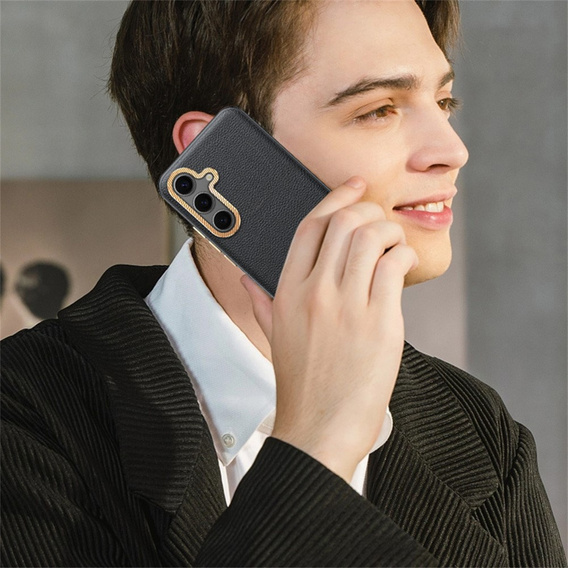 Kožené pouzdro pro Samsung Galaxy S25+ Plus, leather hybrid, šedé
