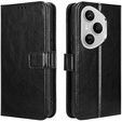 Klopové pouzdro pro Honor 400 Pro 5G, Crazy Horse Wallet, černé