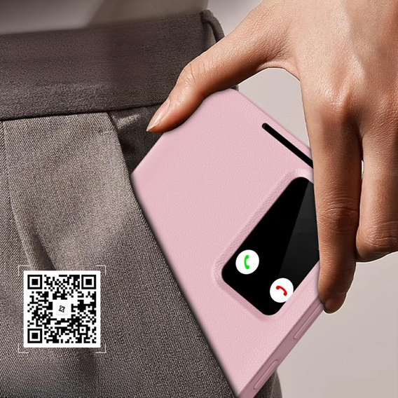 Flipové pouzdro pro Samsung Galaxy A56 5G, Smart View Wallet, růžové