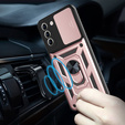 Pouzdro pro Samsung Galaxy S21 FE, CamShield Slide, růžové rose gold