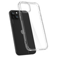 Pouzdro Spigen pro iPhone 15, Ultra Hybrid, průhledné + 9H tvrzené sklo