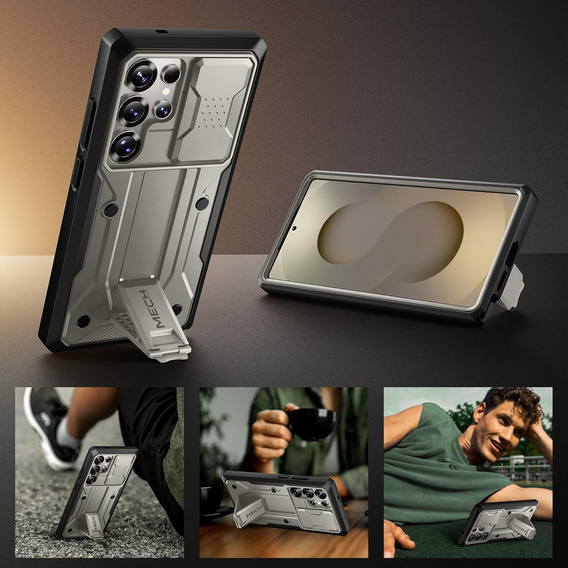 Odolné pouzdro pro Samsung Galaxy S25 Ultra – Tongate MECH Series Clip, černé