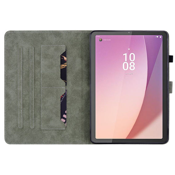 Pouzdro pro Lenovo Tab M9, Wallet Pen Slot, zelené