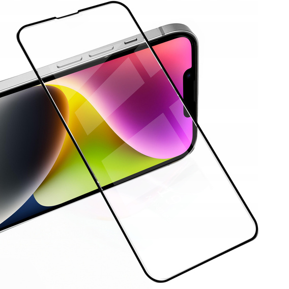 2x tvrzené sklo pro iPhone 14, ERBORD 3D pro celý displej