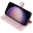Klopové pouzdro pro Samsung Galaxy M34, Wallet Zipper Pocket, růžové
