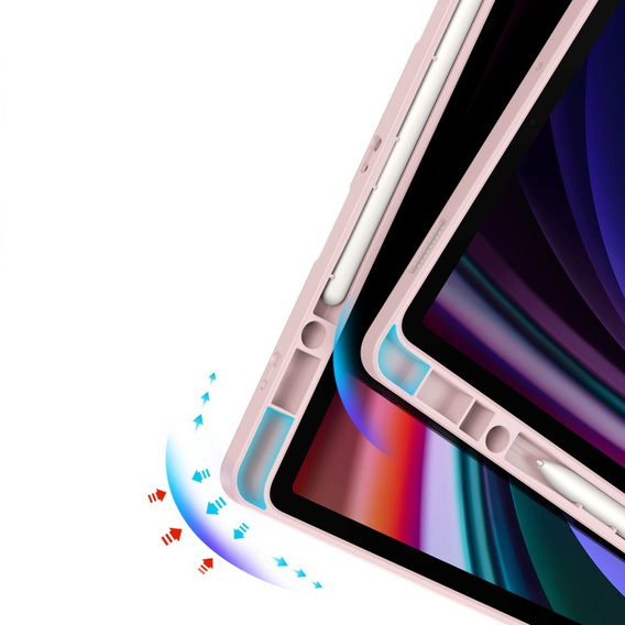 Pouzdro pro Samsung Galaxy Tab S10+ Plus, Dux Ducis MAGI, růžové