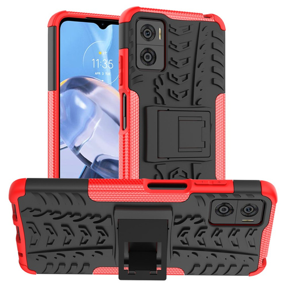 Pouzdro pro Motorola Moto E22 / E22i, Tire Armor, černé / červené