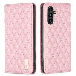 Klopové pouzdro pro Samsung Galaxy A35 5G, Wallet, BINFEN COLOR, růžové