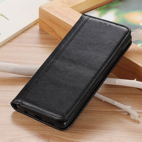 Pouzdro pro Xiaomi Redmi Note 12S, Wallet Litchi Leather, černé