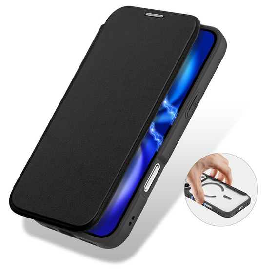 Dux Ducis pouzdro pro iPhone 17 Pro Max, Skin X Pro, s klopou, pro MagSafe, černé
