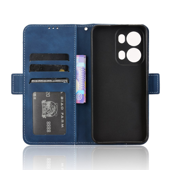 Klopové pouzdro pro Oppo Reno 13 Pro, Card Slot, námořnicky modré