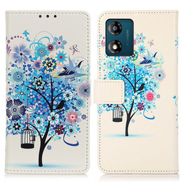 Klopové pouzdro pro Motorola Moto E13, Wallet Tree, modré