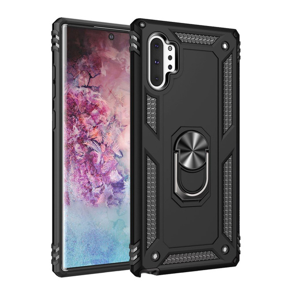 Pancéřové pouzdro pro Samsung Galaxy Note 10+ Plus, Nox Case Ring, černé