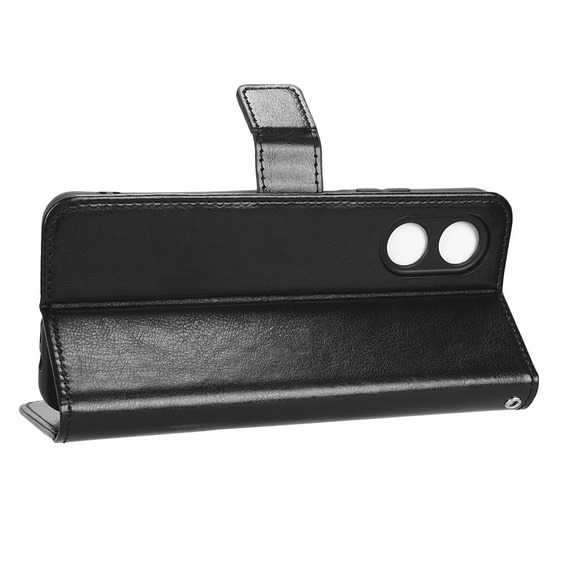 Klopové pouzdro pro Oppo A17, Crazy Horse Wallet, černé
