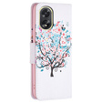 Klopové pouzdro pro Oppo A38 4G / Oppo A18 4G, Wallet, Colorful Tree bílé