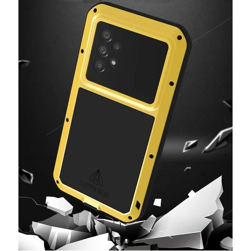 Pouzdro Love Mei pro Samsung Galaxy A53 5G, armored with glass, žluté