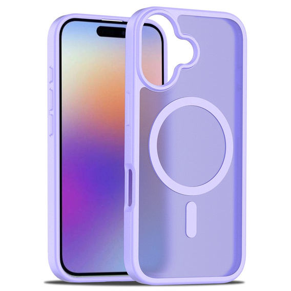 Pouzdro Matt pro iPhone 17, pro MagSafe, průsvitně fialové