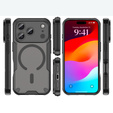 Pouzdro pro iPhone 17 Pro Max, pro MagSafe, pancéřované, černé