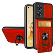 Pancéřové pouzdro pro Oppo Reno8 T 4G Camera Slide Card Slot, Camera Slide Card Slot, červené