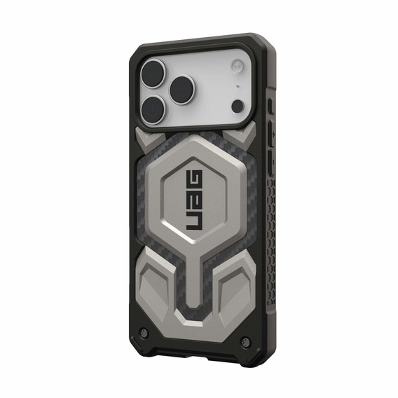 Pouzdro Urban Armor Gear pro iPhone 17 Pro Max, Monarch Pro Kevlar MagSafe, Titanium