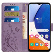 Klopové pouzdro pro Samsung Galaxy A55 5G, Wallet, Butterfly, fialové