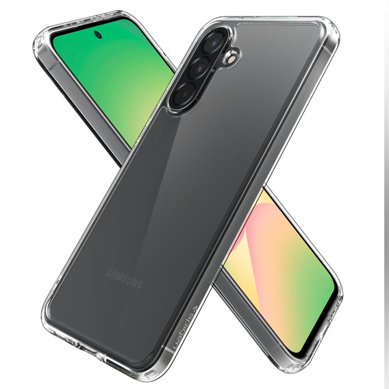 Pouzdro Spigen pro Samsung Galaxy A56 5G, Ultra Hybrid, průhledné + 9H tvrzené sklo