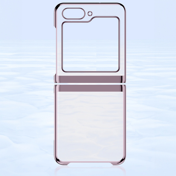 Pouzdro pro Samsung Galaxy Z Flip7 FE / Z Flip6, PC Case, transparentní / růžové