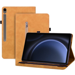 Pouzdro pro Samsung Galaxy Tab S9 FE / S10 FE, Wallet Pen Slot, žlutý