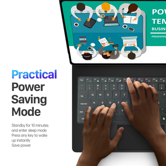 Pouzdro s Bluetooth klávesnicí Dux Ducis pro Samsung Galaxy Tab S10 Ultra / S9 Ultra / S8 Ultra